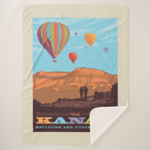 Kanab, Utah   Balloons And Tunes Roundup Sherpa Blanket