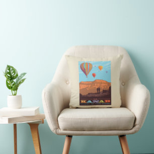 Kanab, Utah   Balloons And Tunes Roundup Throw Pillow