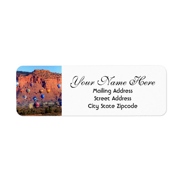 Kanab Utah Hot Air Balloons Return Address (Front)