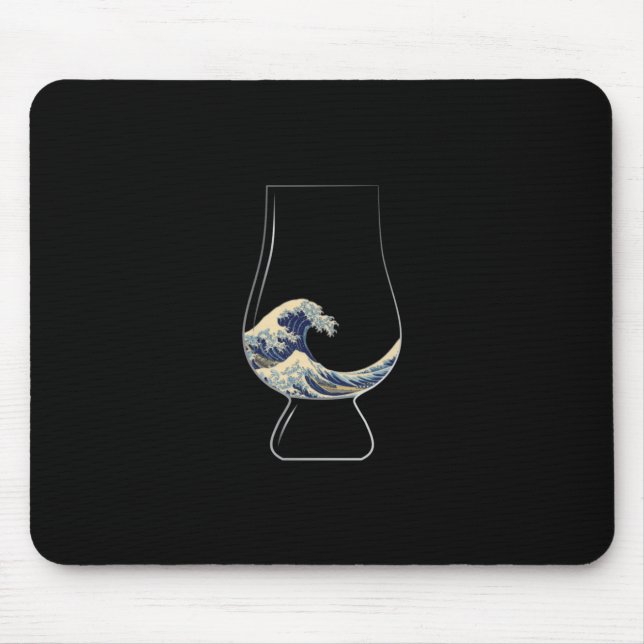 Kanagawa Glencairn Glass Mouse Pad (Front)