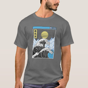 Kanagawa Wave Japan Digital Landscape Kawaii Anime T-Shirt