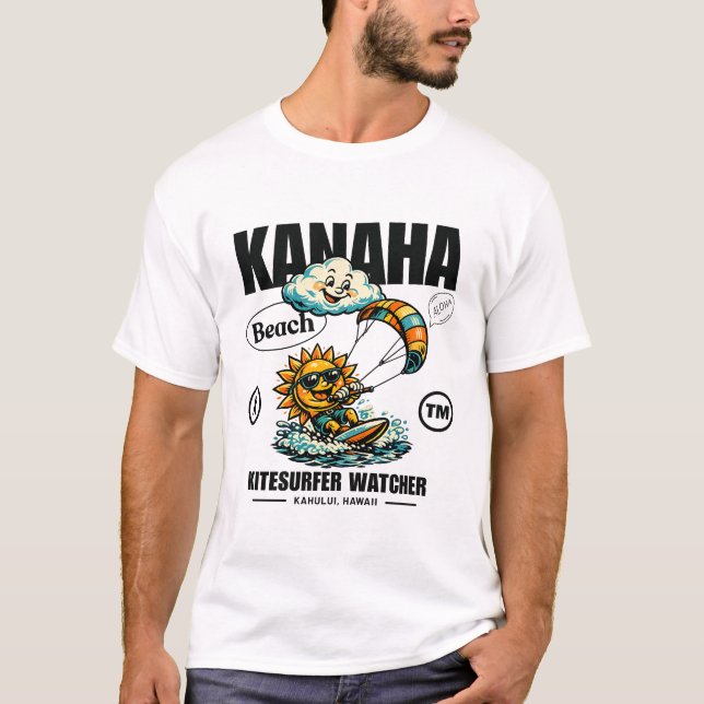 Kanaha beach kitesurfer watcher T-Shirt (Front)