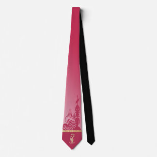 Kanak arrowhead neckline. Raspberry red. Tie