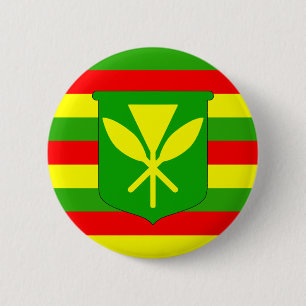 Kanaka Maoli Flag 2 Inch Round Button