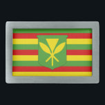 Kanaka Maoli Hawaiian Flag Hawaii Belt Buckle<br><div class="desc">Kanaka Maoli Hawaiian Flag - Hawaii Independence Flag</div>