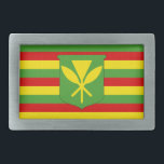 Kanaka Maoli Hawaiian Flag Hawaii Belt Buckle<br><div class="desc">Kanaka Maoli Hawaiian Flag - Hawaii Independence Flag</div>