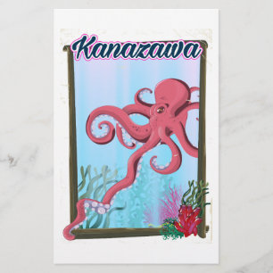 Kanazawa Japan vintage style travel poster Stationery
