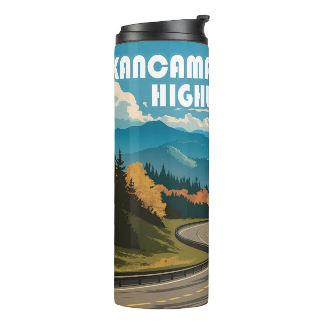 Kancamagus Highway New Hampshire Eagle Thermal Tumbler (Rotated Left)
