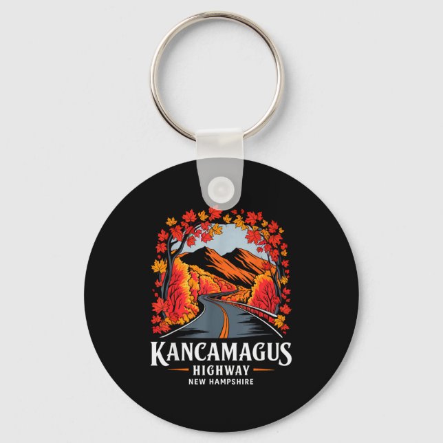 Kancamagus Highway New Hampshire Fall Foliage Souv Keychain (Front)