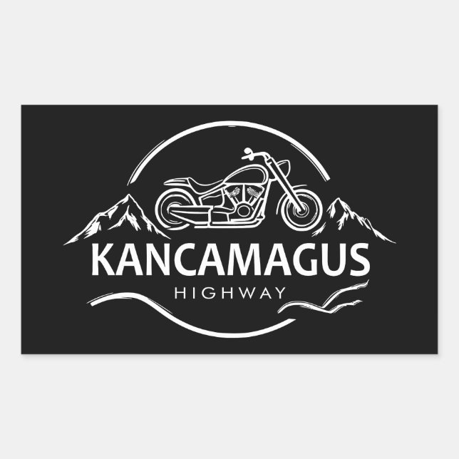 Kancamagus Highway New Hampshire Motorcycle Sticker (Front)