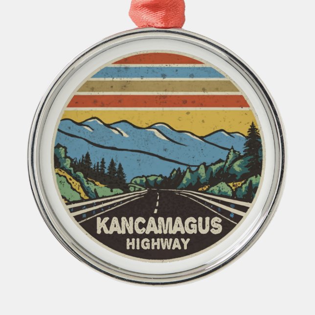 Kancamagus Highway New Hampshire Mountains Metal Ornament (Front)
