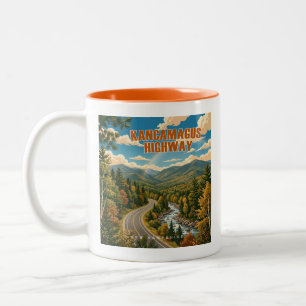 Kancamagus Highway New Hampshire Rainbow Two-Tone Coffee Mug