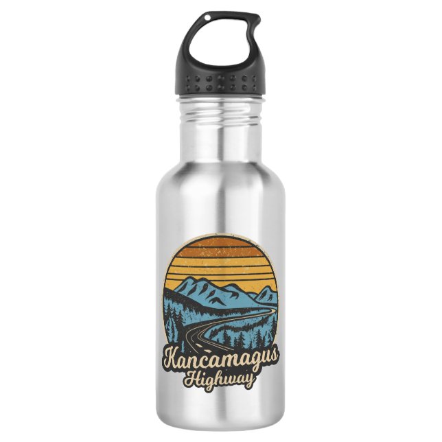 Kancamagus Highway New Hampshire Retro 532 Ml Water Bottle (Front)