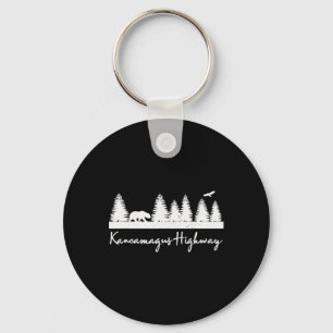 Kancamagus Highway New Hampshire Rustic Bear Wildl Keychain