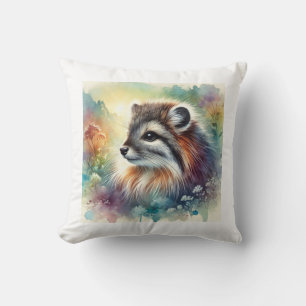 Kanchil in Sunlit Harmony 260824AREF148 - Watercol Throw Pillow