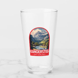 Kandersteg Switzerland Travel Art Emblem Glass