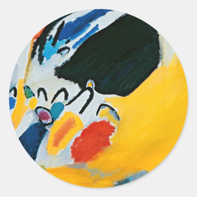 Kandinski Impression III Concert Abstract Painting Classic Round Sticker (Front)