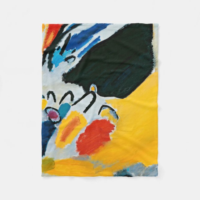 Kandinski Impression III Concert Abstract Painting Fleece Blanket (Front)