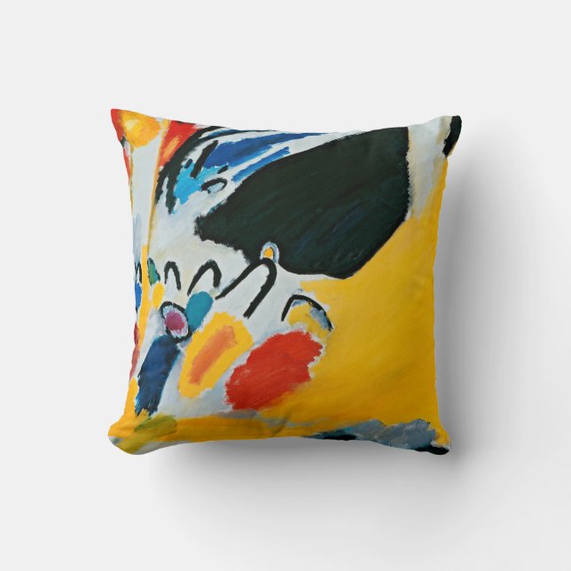 Kandinski Impression III Concert Abstract Painting Throw Pillow (Front)
