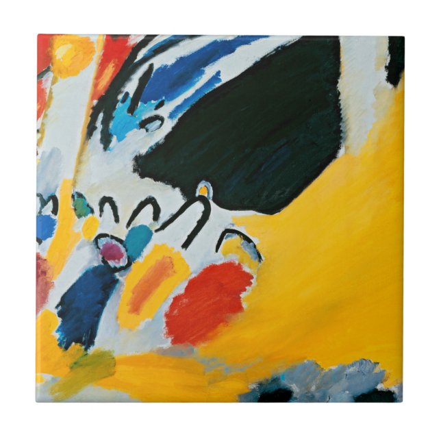 Kandinski Impression III Concert Abstract Painting Tile (Front)