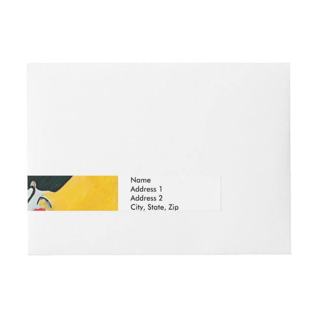 Kandinski Impression III Concert Abstract Painting Wraparound Address Label (Front)