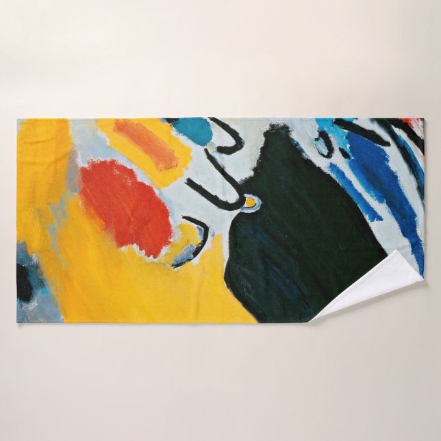 Kandinski Impression III Concert Peinture Abstrait (Serviette de bain)