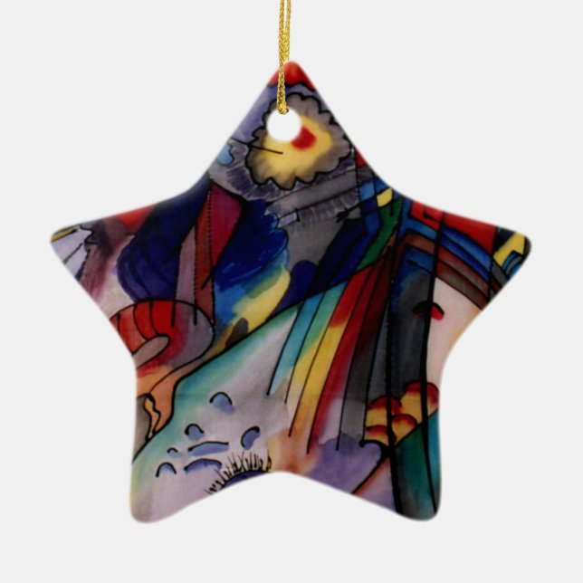 Kandinsky 1913 Abstract Painting Ceramic Ornament (Front)
