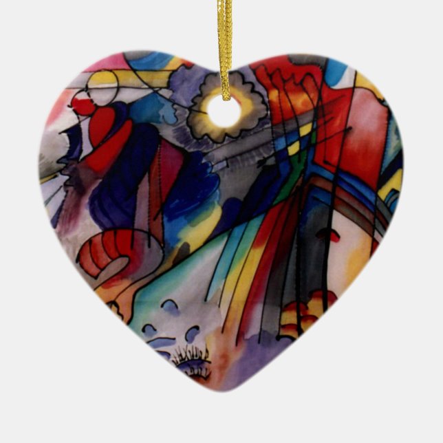 Kandinsky 1913 Abstract Painting Ceramic Ornament (Front)