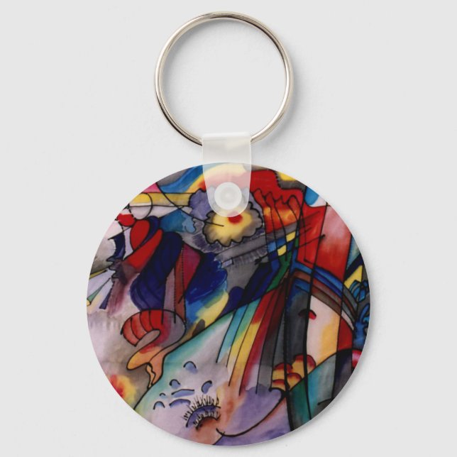 Kandinsky 1913 Abstract Painting Keychain (Front)
