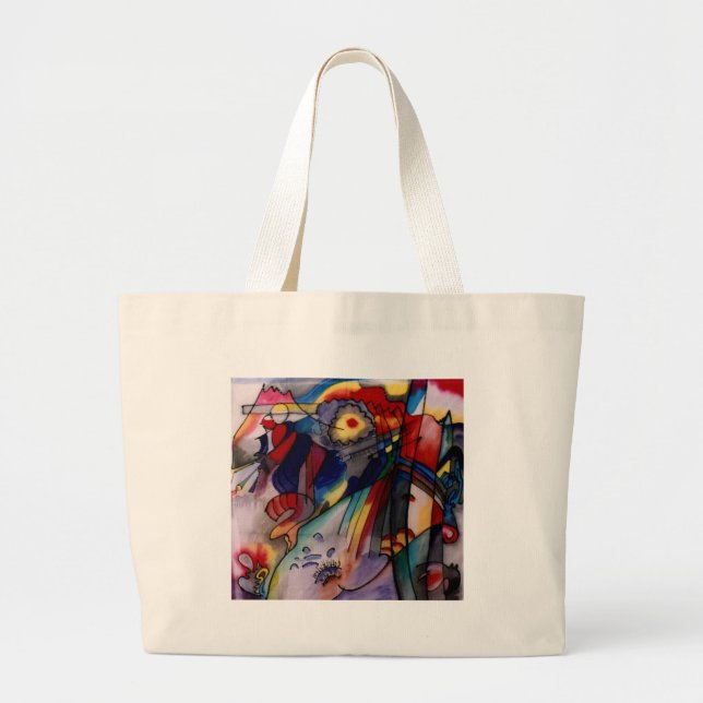 Kandinsky 1913 Abstract Painting Large Tote Bag (Front)