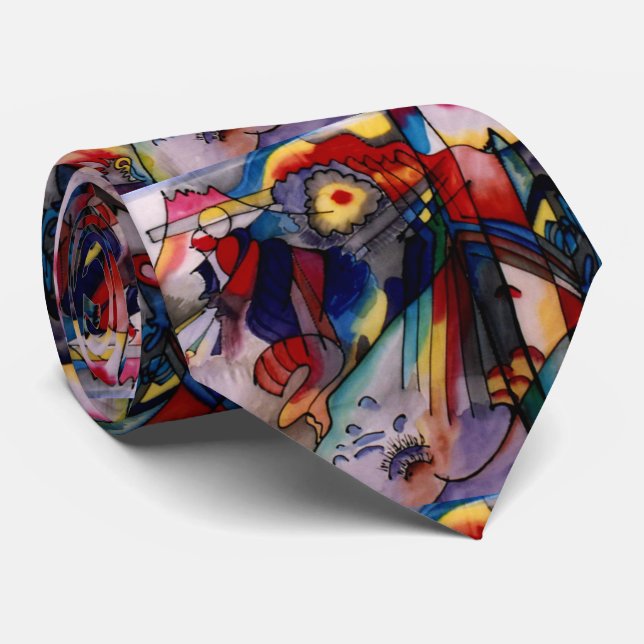 Kandinsky 1913 Abstract Painting Tie (Rolled)