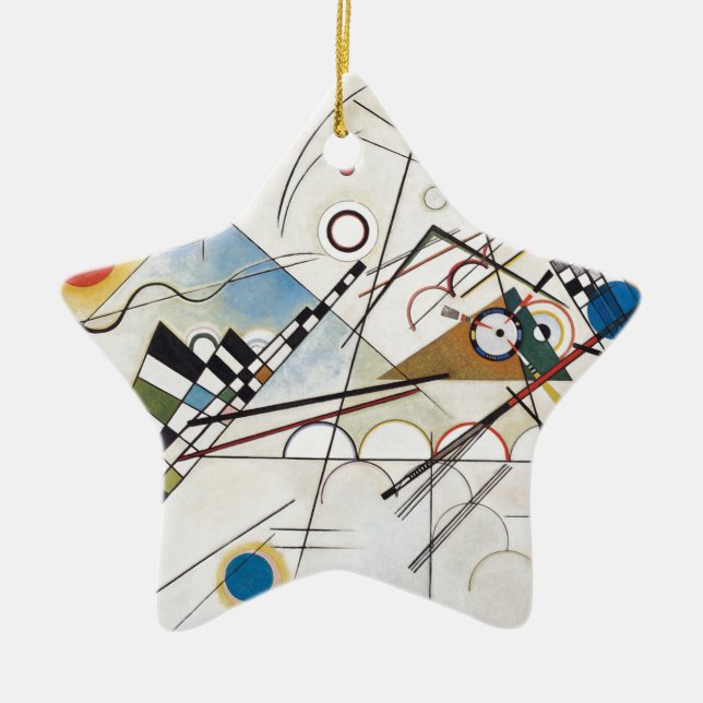 Kandinsky 1923/composition viii/pixdezines ceramic ornament (Front)