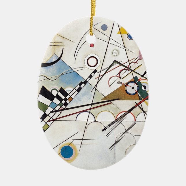 Kandinsky 1923/composition viii/pixdezines ceramic ornament (Front)