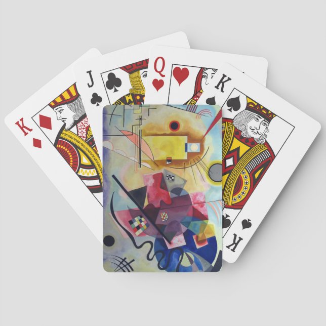 Kandinsky 1925 Painting Yellow Red Blue Playing Cards (Back)