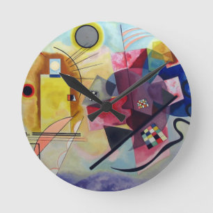 Kandinsky 1925/yellow/red/blue/pixdezines round clock
