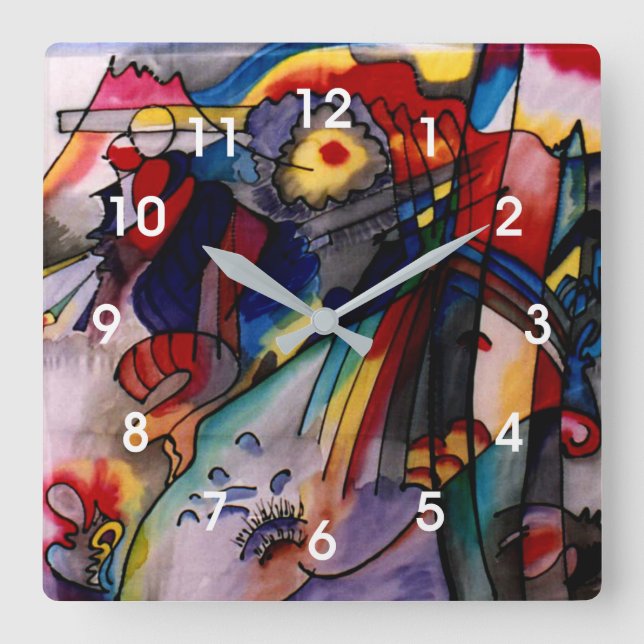 Kandinsky - 293 square wall clock (Front)