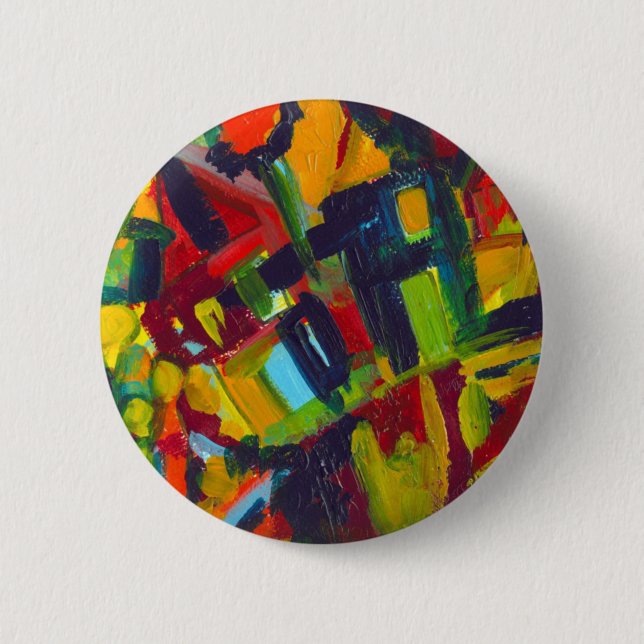 Kandinsky 304 Colourful Abstract Artwork 2 Inch Round Button (Front)
