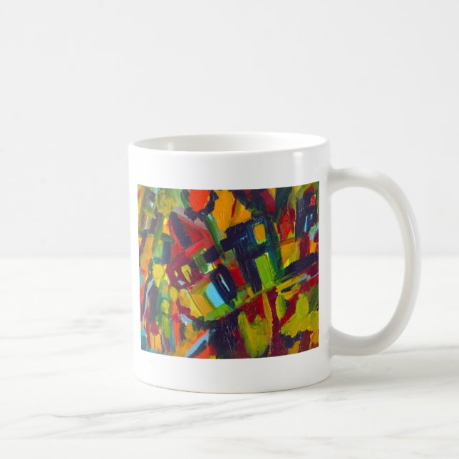 Kandinsky 304 Colourful Abstract Artwork Coffee Mug (Right)