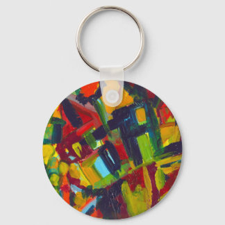 Kandinsky 304 Colourful Abstract Artwork Keychain