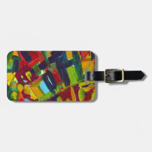 Kandinsky 304 Colourful Abstract Artwork Luggage Tag