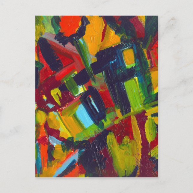 Kandinsky 304 Colourful Abstract Artwork Postcard (Front)