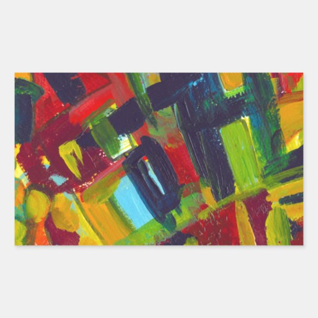 Kandinsky 304 Colourful Abstract Artwork Sticker (Front)