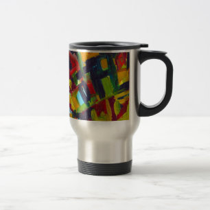 Kandinsky 304 Colourful Abstract Artwork Travel Mug