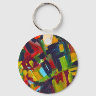 Kandinsky '304' Colourful Abstract Painting Keychain