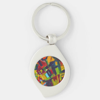 Kandinsky '304' Colourful Abstract Painting Keychain