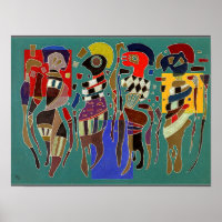 Kandinsky - 4 figures on 3 squares