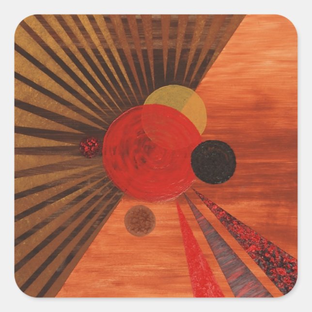 Kandinsky Abstract art Square Sticker (Front)