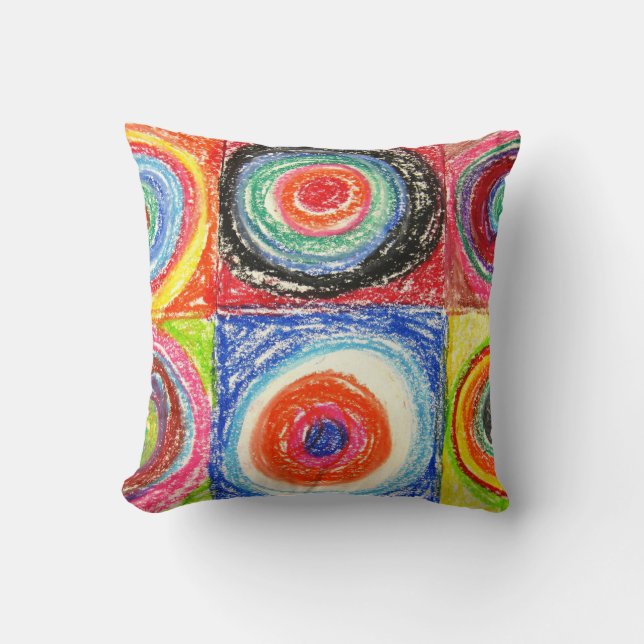 Kandinsky Abstract art Throw Pillow (Front)