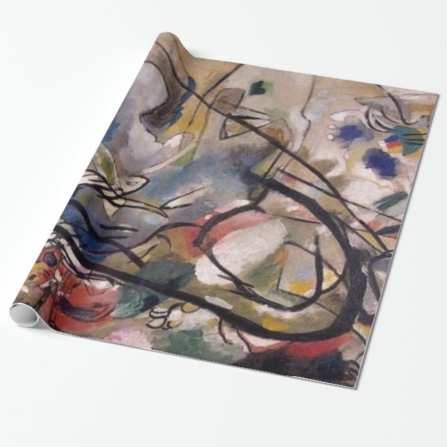 Kandinsky Abstract Artwork Wrapping Paper (Unrolled)