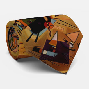 Kandinsky Abstract Black Violet Neck Tie